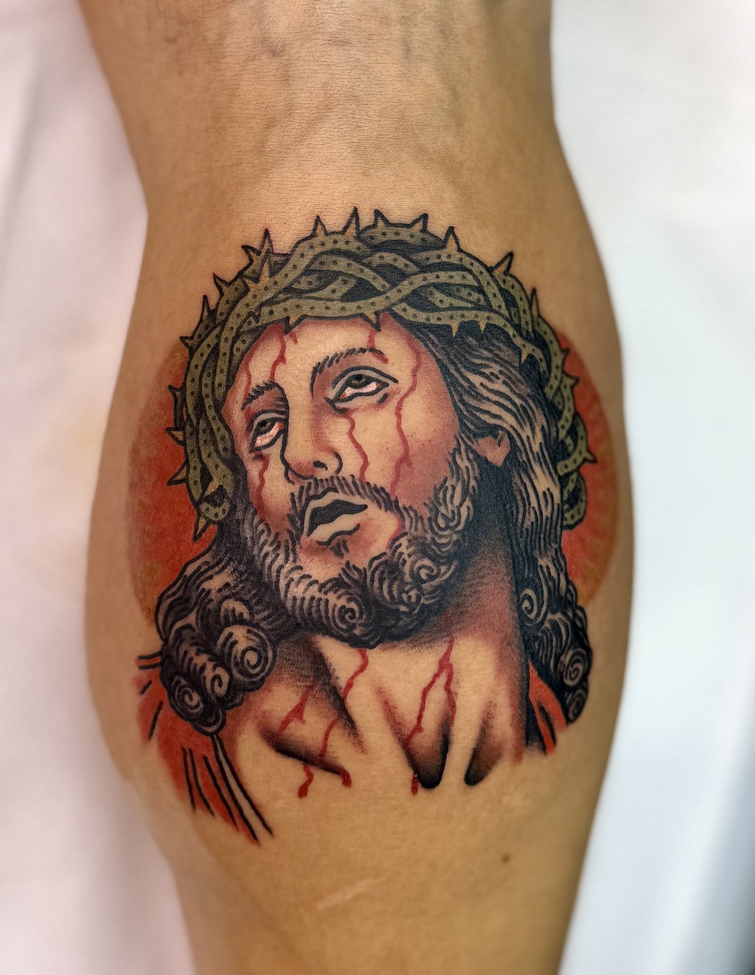 Jesus portrait tattoo