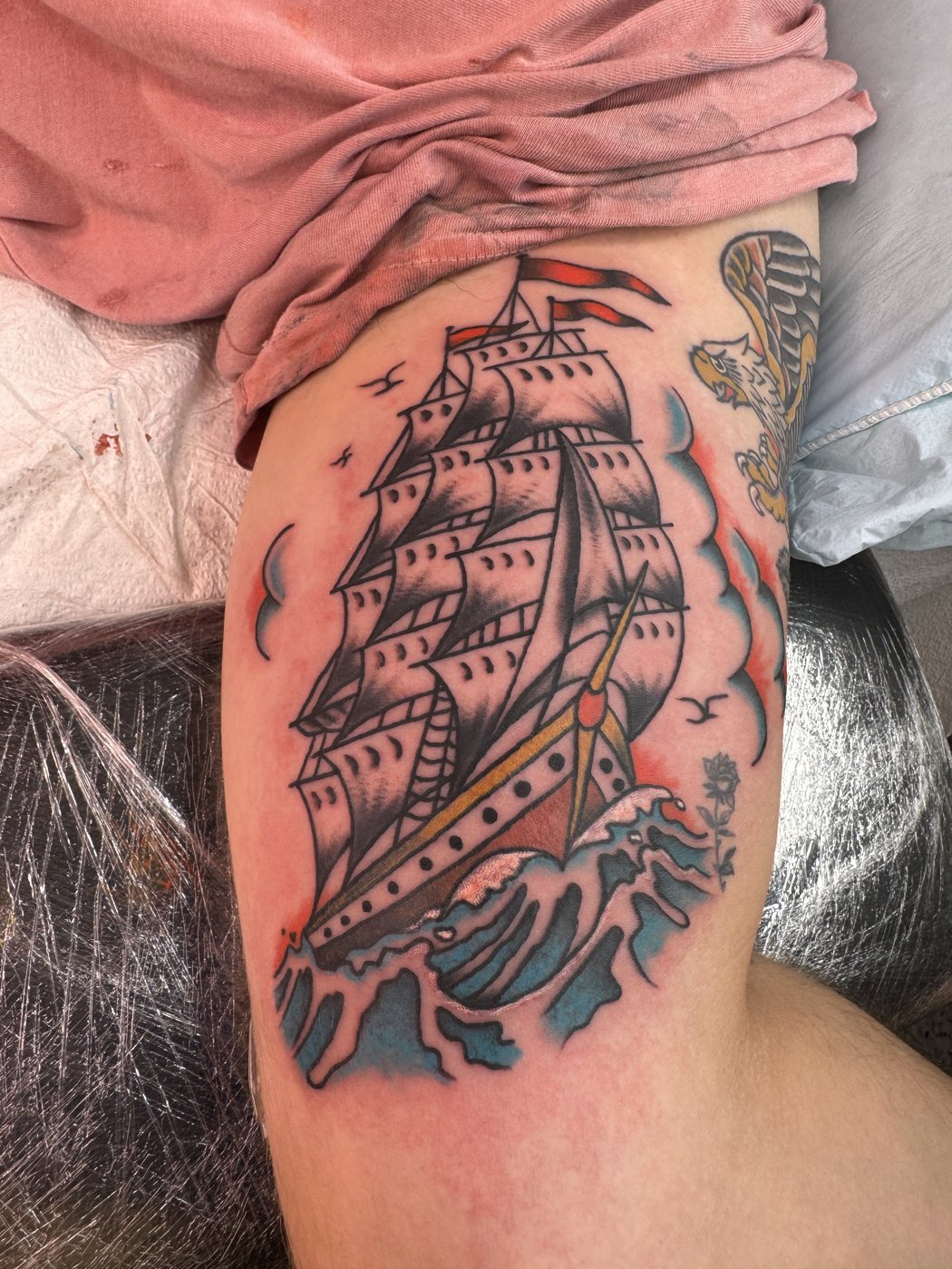 Clipper ship tattoo